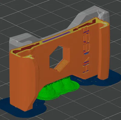 Ngàm gắn đèn pin đội đầu Fenix HM55R lên nón bảo hiểm