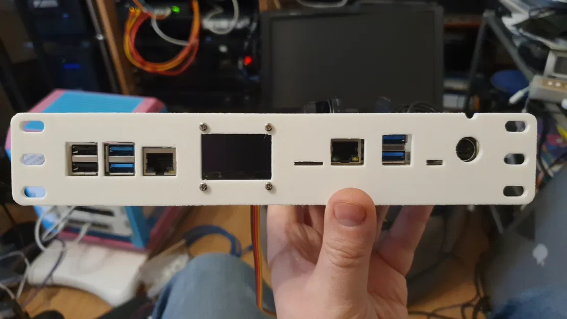 Khung 1U cho Kobol Helios4 và Raspberry Pi 4B với màn hình OLED cho Rack 10 inch - Image 1