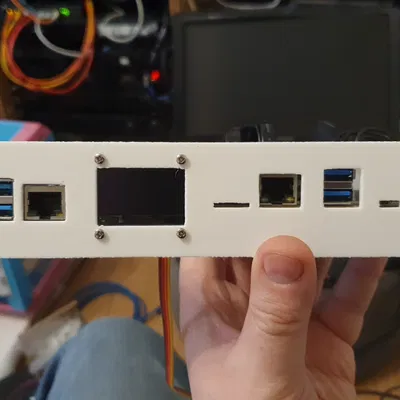 Khung 1U cho Kobol Helios4 và Raspberry Pi 4B với màn hình OLED cho Rack 10 inch