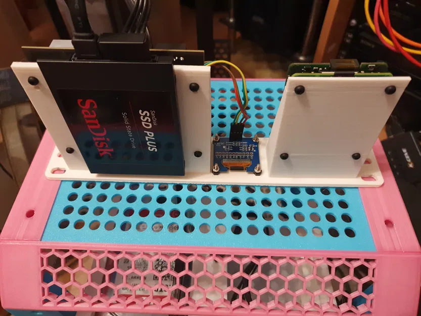 Khung 1U cho Kobol Helios4 và Raspberry Pi 4B với màn hình OLED cho Rack 10 inch - Image 4