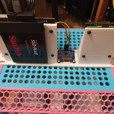 Khung 1U cho Kobol Helios4 và Raspberry Pi 4B với màn hình OLED cho Rack 10 inch