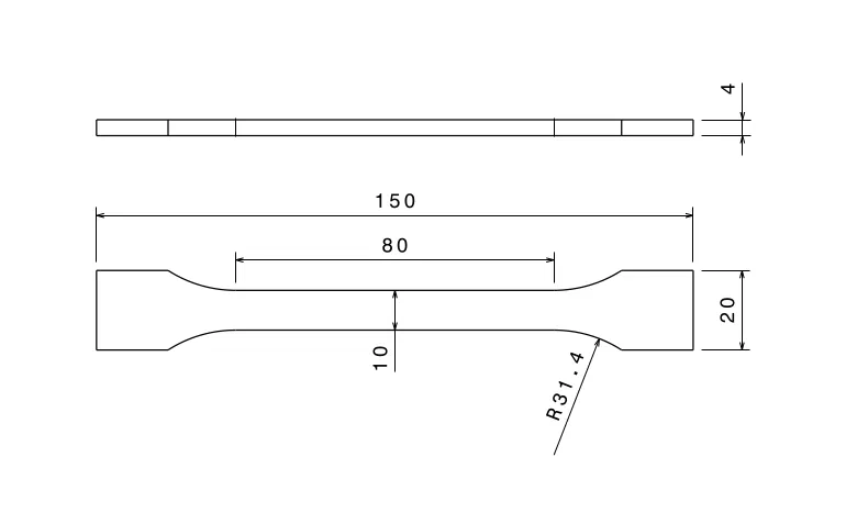 Mẫu thử nghiệm kéo (Tensile testing specimen) chuẩn ISO 527 cho in 3D - Image 1