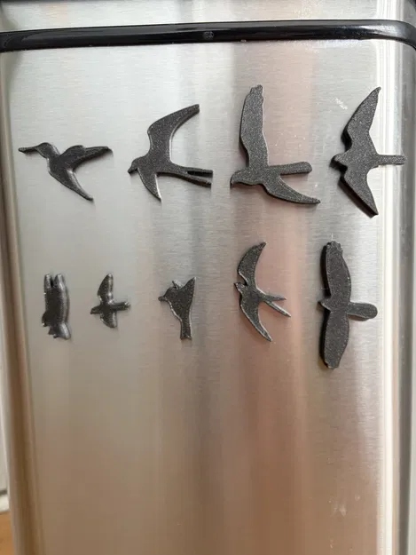 Bộ nam châm dán tủ lạnh hình chim lấy cảm hứng từ PRS Guitar - Image 1