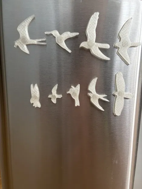 Bộ nam châm dán tủ lạnh hình chim lấy cảm hứng từ PRS Guitar - Image 2