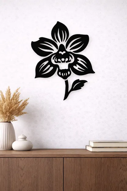 Mẫu Trang Trí Treo Tường Hình Hoa Lan - Orchid Wall Art - Image 1