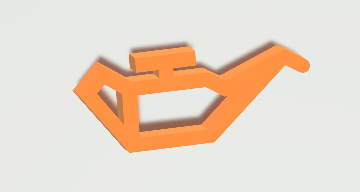 Móc khóa in 3D hình biểu tượng cảnh báo dầu xe (Oil sign) độc lạ - Image 1