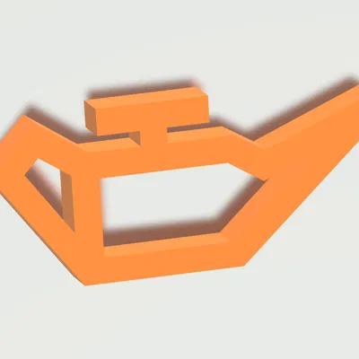 Móc khóa in 3D hình biểu tượng cảnh báo dầu xe (Oil sign) độc lạ