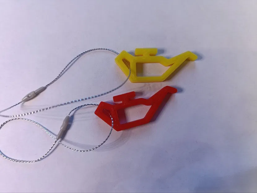 Móc khóa in 3D hình biểu tượng cảnh báo dầu xe (Oil sign) độc lạ - Image 2