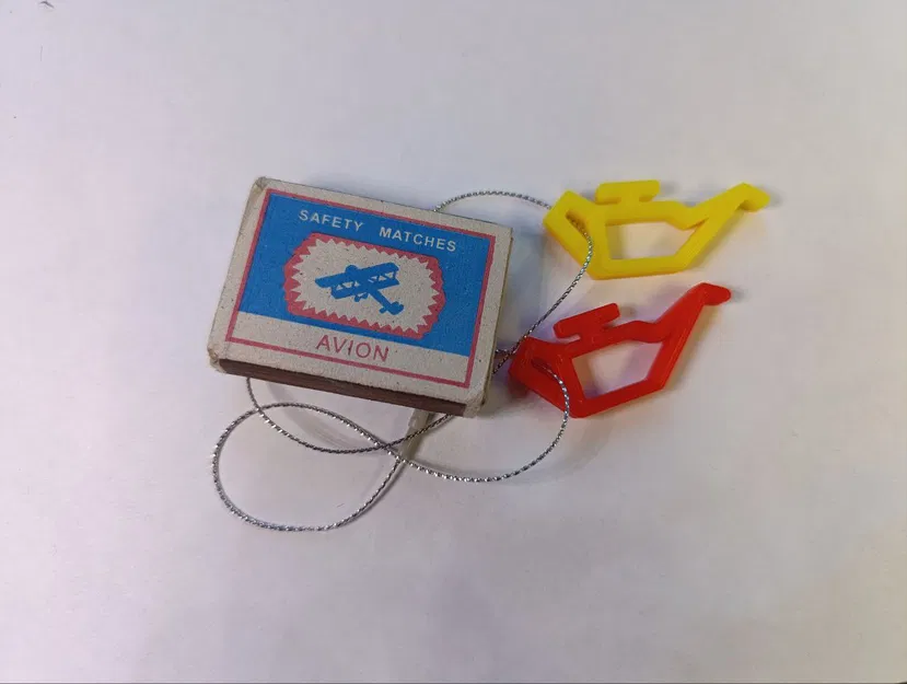 Móc khóa in 3D hình biểu tượng cảnh báo dầu xe (Oil sign) độc lạ - Image 3