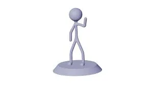 Mô hình Stickman cầm cờ trang trí bàn làm việc độc đáo - Image 3