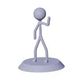 Mô hình Stickman cầm cờ trang trí bàn làm việc độc đáo