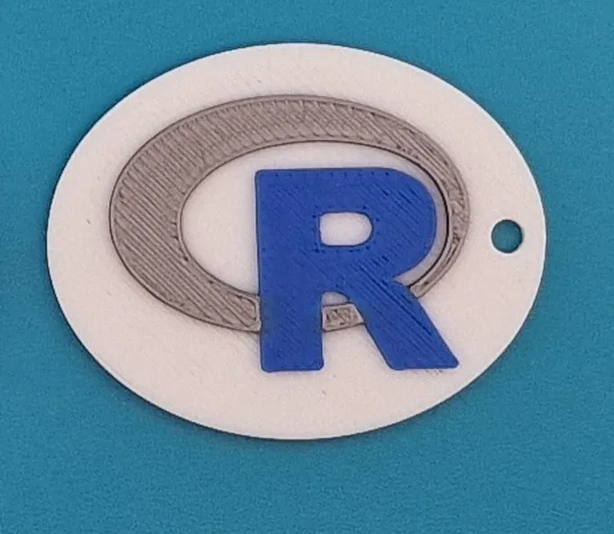 Móc khóa logo chữ R - Image 1