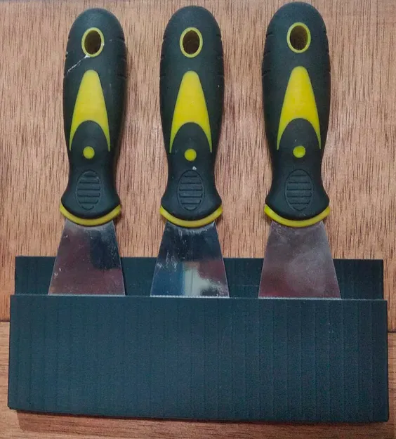 Giá treo dao trét bột 3 khe cắm 3D tiện lợi cho bàn làm việc - Image 1