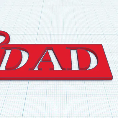 Mô hình móc khóa chữ DAD thiết kế đơn giản làm quà tặng ý nghĩa