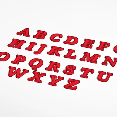 Bộ Chữ Cái ABC Letters 3D - Tự In Nam Châm Trang Trí Tủ Lạnh
