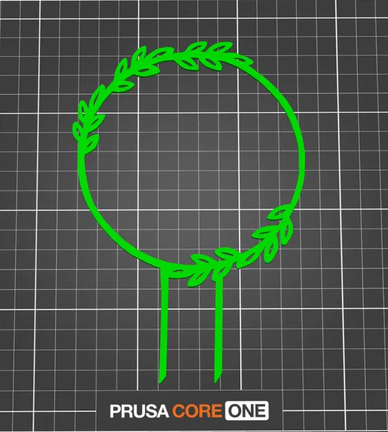 Mẫu Cake Topper vòng tròn lá trang trí bánh cưới cực xinh - Image 1