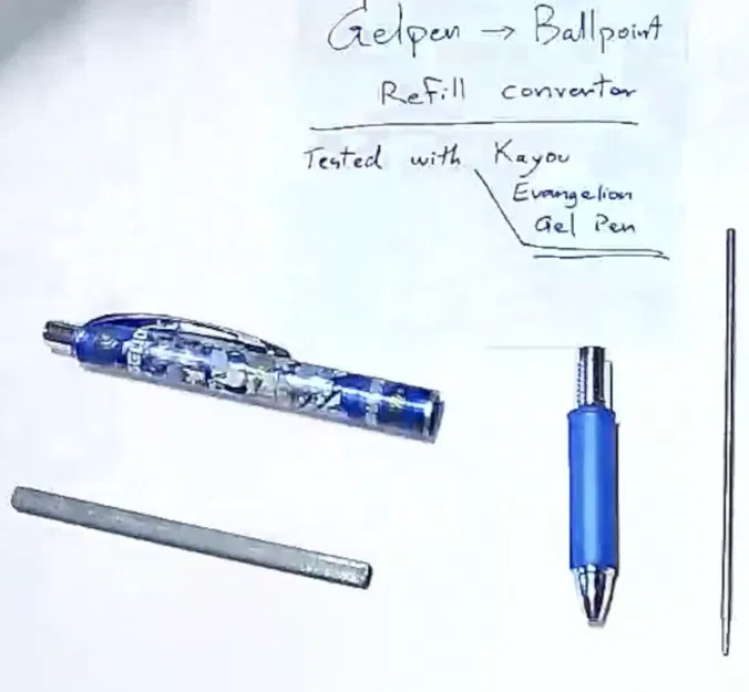 Bộ chuyển đổi ruột bút Gel sang bút bi (Kayou Gel Pen Converter) - Image 1