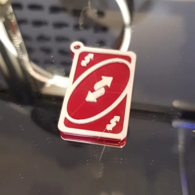 Móc khóa UNO Reverse Card - Phụ kiện 3D vui nhộn cho chùm chìa khóa - Image 2