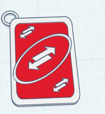 Móc khóa thẻ bài UNO Reverse in 3D - Phụ kiện độc đáo cho fan board game - Image 1