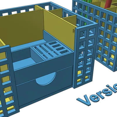 Khay đựng đồ văn phòng, cắm bút để bàn - Thiết kế dễ in, không cần support