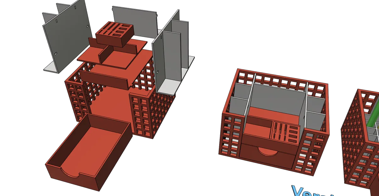 Khay đựng đồ văn phòng, cắm bút để bàn - Thiết kế dễ in, không cần support - Image 4