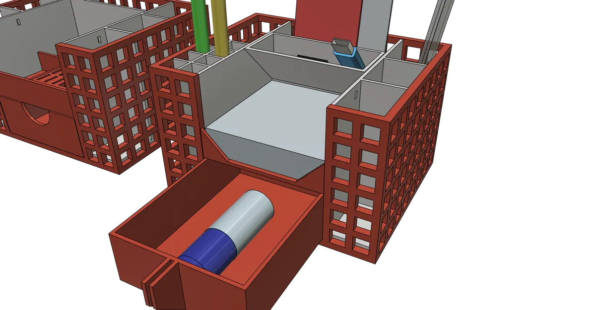 Khay đựng đồ văn phòng, cắm bút để bàn - Thiết kế dễ in, không cần support - Image 8