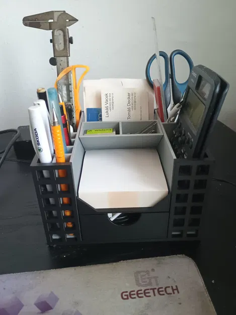 Khay đựng đồ văn phòng, cắm bút để bàn - Thiết kế dễ in, không cần support - Image 19