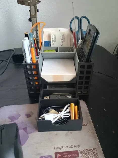 Khay đựng đồ văn phòng, cắm bút để bàn - Thiết kế dễ in, không cần support - Image 20