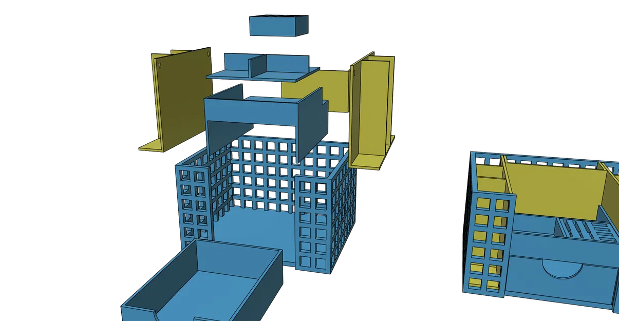 Khay đựng đồ văn phòng, cắm bút để bàn - Thiết kế dễ in, không cần support - Image 23