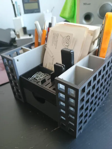 Khay đựng đồ văn phòng, cắm bút để bàn - Thiết kế dễ in, không cần support - Image 24