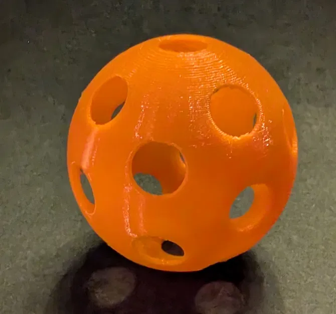 Mô hình quả bóng đục lỗ in 3D (Ball with holes) cho bé và thú cưng - Image 2