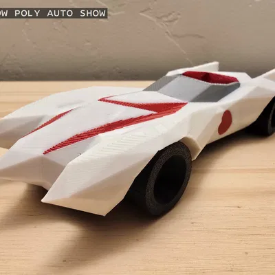 Mô hình Low Poly Speed Racer Mach Five