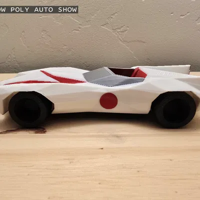 Mô hình Low Poly Speed Racer Mach Five