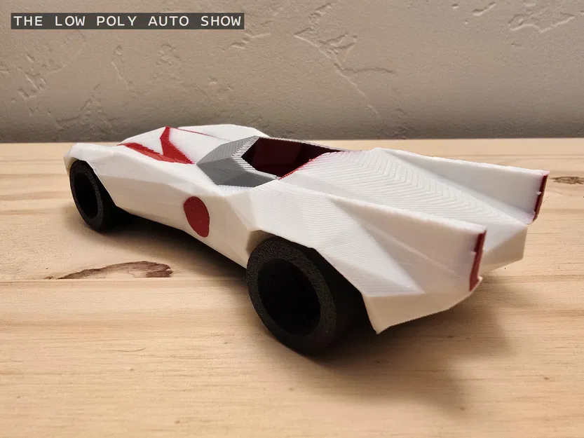 Mô hình Low Poly Speed Racer Mach Five - Image 4