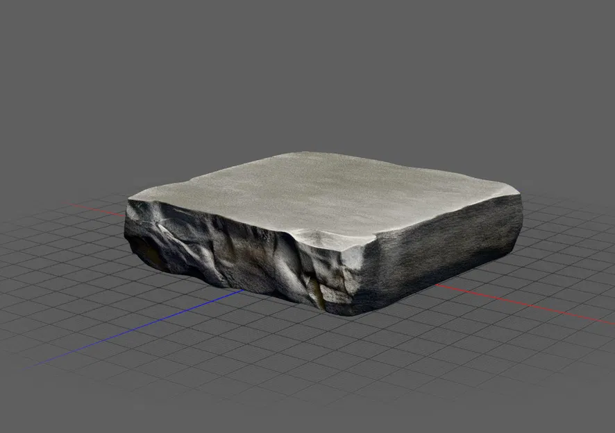 Mô hình đế đá tự nhiên 3D (Stone Base 2) trang trí trưng bày - Image 1