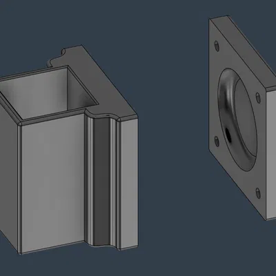 Ngàm gắn AirTag cho ống vuông 25x25mm (Bộ vỏ bảo vệ)