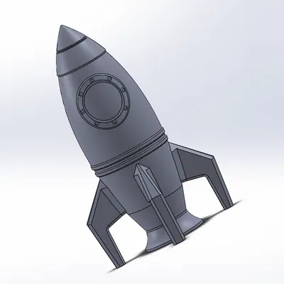 Mô hình tên lửa (Rocket) phong cách hoạt hình