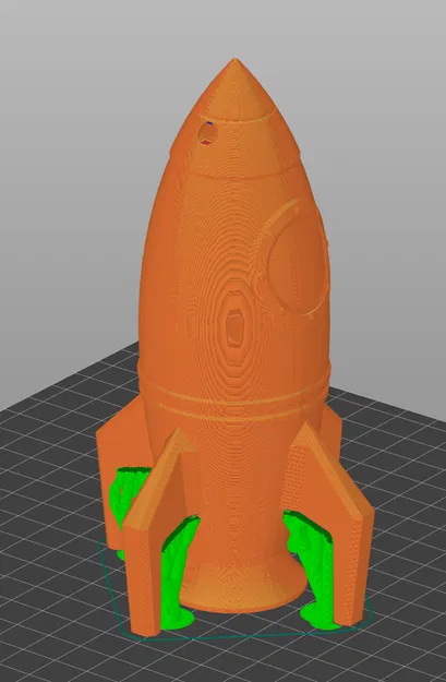 Mô hình tên lửa hoạt hình đáng yêu để in 3D trang trí - Image 1