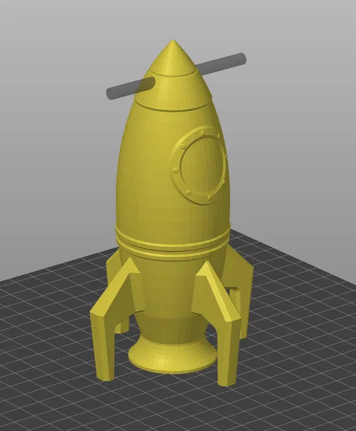 Mô hình tên lửa hoạt hình đáng yêu để in 3D trang trí - Image 2
