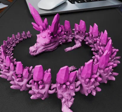 Mô hình rồng khớp nối Crystal Dragon in 3D độc đáo - Image 1