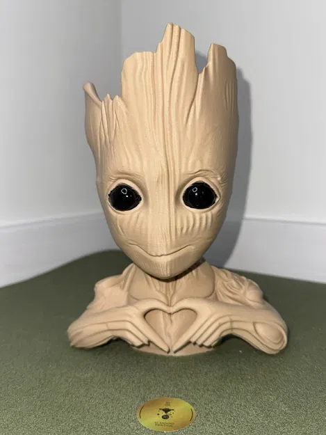 Mẫu in 3D Chậu cây Groot hình trái tim treo tường cực xinh - Image 2