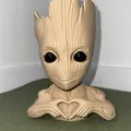 Mẫu in 3D Chậu cây Groot hình trái tim treo tường cực xinh - Thumbnail 2