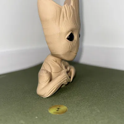 Mẫu in 3D Chậu cây Groot hình trái tim treo tường cực xinh