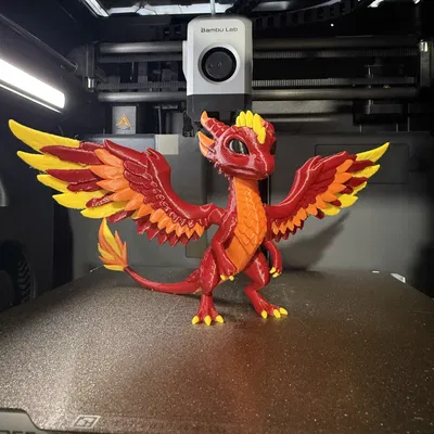 Mô hình in 3D Rồng Phượng Hoàng (Baby Phoenix Dragon) cực đáng yêu