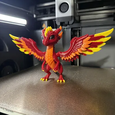 Mô hình in 3D Rồng Phượng Hoàng (Baby Phoenix Dragon) cực đáng yêu