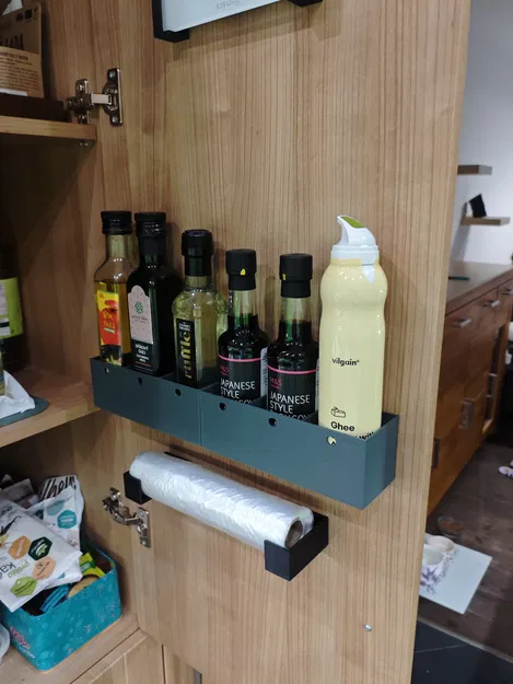 Khay gắn cánh tủ bếp đựng chai lọ, gia vị thông minh - Image 1