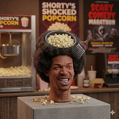 Balde de Pipoca Colecionável - Mô hình nhân vật Shorty độc đáo