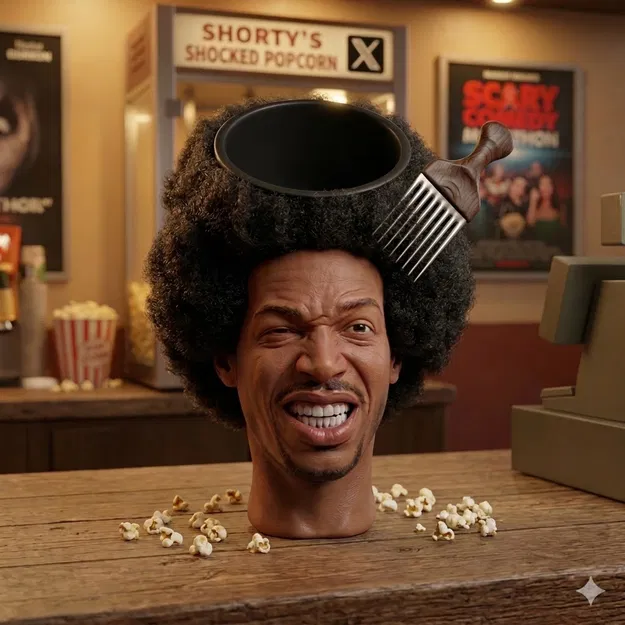 Balde de Pipoca Colecionável - Mô hình nhân vật Shorty độc đáo - Image 2