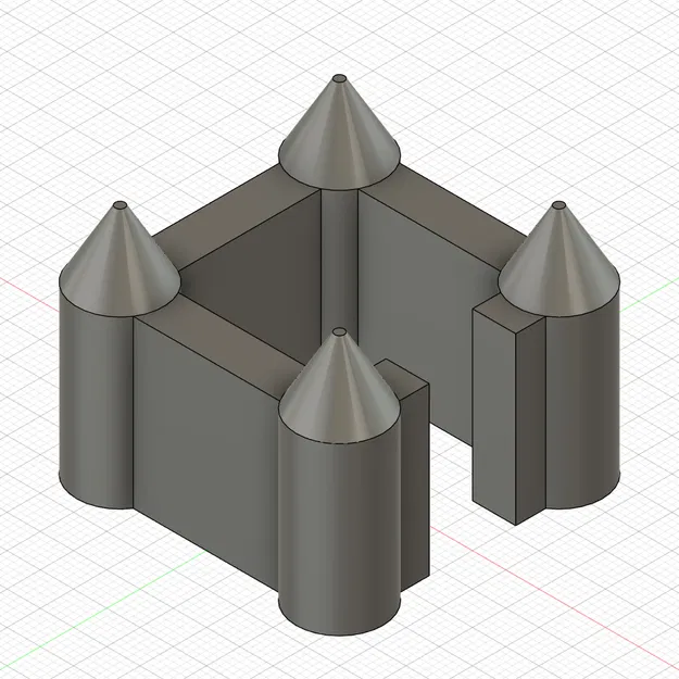 Mô hình lâu đài nhỏ dễ in (4x4 cm) - Image 1