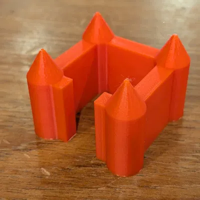 Mô hình lâu đài nhỏ dễ in (4x4 cm)